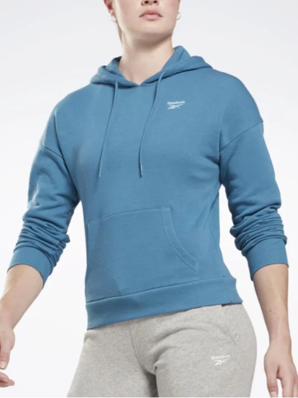 NWT Reebok Dusty Blue Pullover Hoodie